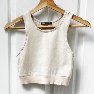 Zara Round Neck Crop Sleeveless Tank